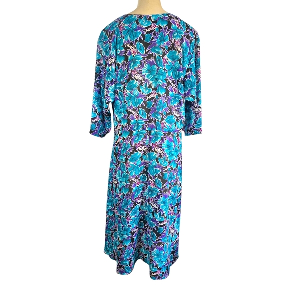 Vintage Miss Oops CA. 1980's Floral Dress Womens Size 14 - Picture 6 of 12